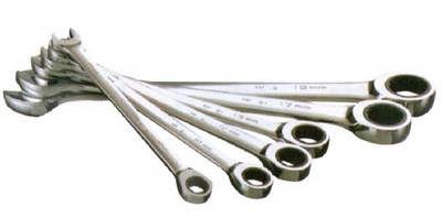 棘轮呆梅两用扳手6件套